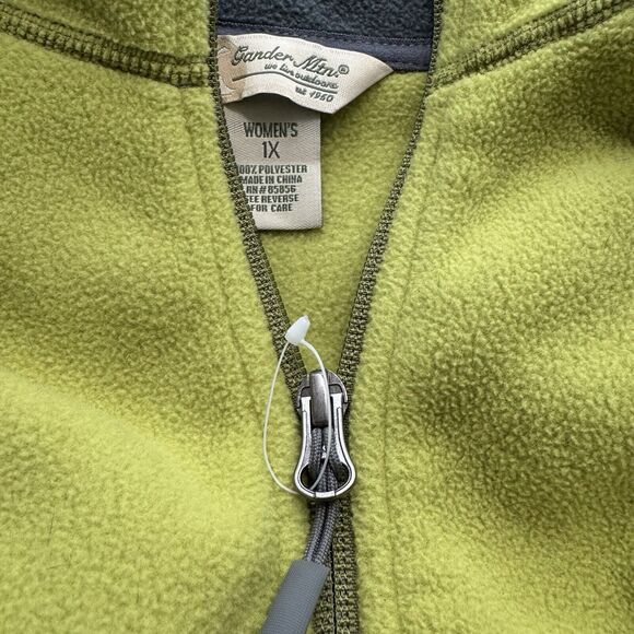 Gander Mountain Women’s Plus Size 1X Light Green Full Zip Soft Fleece Vest - Picture 4 of 10